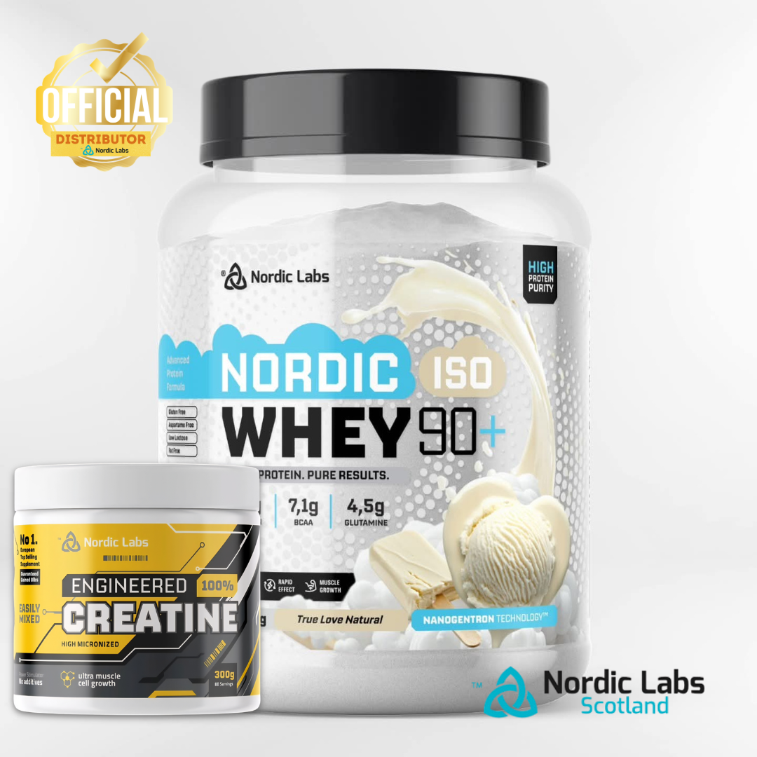 Nordic Labs Whey 90 Isolate 1000g True Love Natural + Creatine 300g